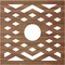 Ekena Millwork Chevron Wood Fretwork Pierced Ceiling Medallion, Walnut, 18"OD x 4 5/8"ID x 1/4"T CMWP18X18X0250CHWA - alternate 2